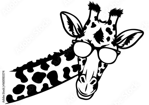 Tableau sur toile Peeking Giraffe