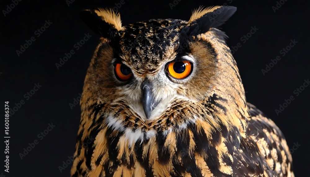 Fototapeta premium Close-up of an owl's face (1)