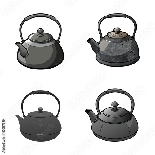 Tetsubin Japanese Kettle  Traditional Cast Iron Tea Kettle