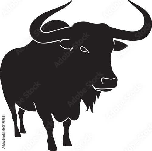 Ox silhouette Vector illustration