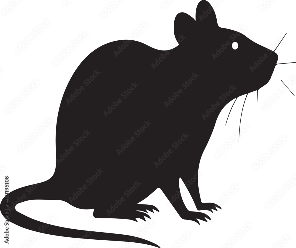 Obraz premium Rat Silhouette vector Illustration