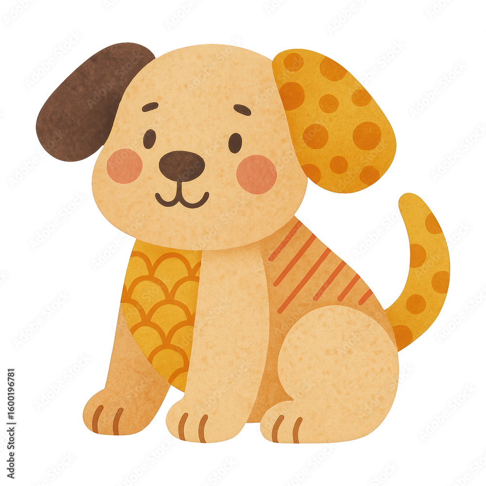 Fototapeta premium PNG Cute cartoon dog illustration
