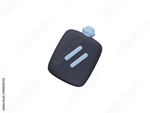 hot water bottle icon 3d illustration render
