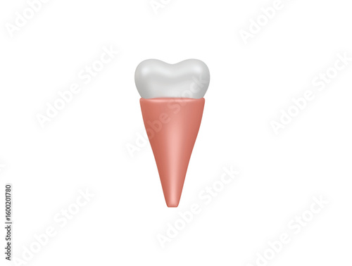 premolar icon 3d illustration render