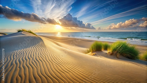 Fototapeta Naklejka Na Ścianę i Meble -  serene sand dune with gentle waves