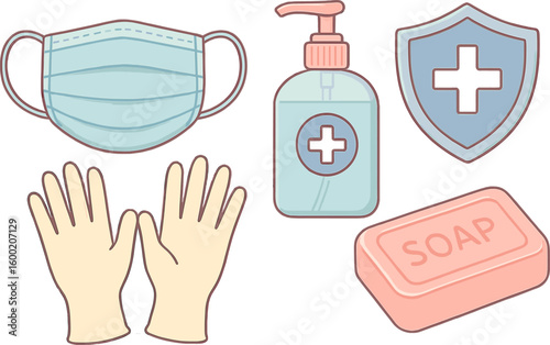 Health safety essentials for hygiene and protection during pandemic situations