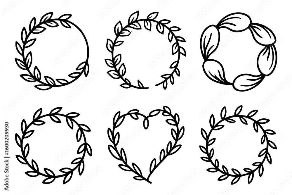 Fototapeta premium Vintage vector floral frame design with ornate flower and leaf illustrations