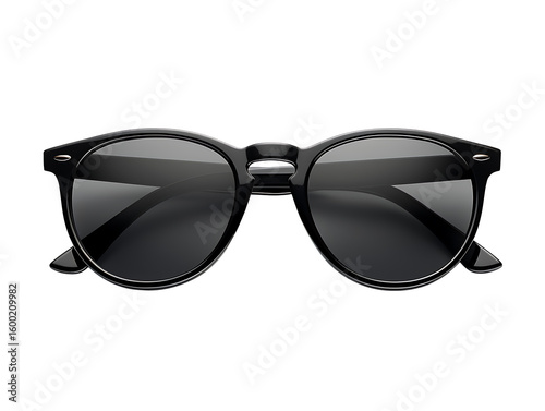 Black sunglasses isolated on a transparent background