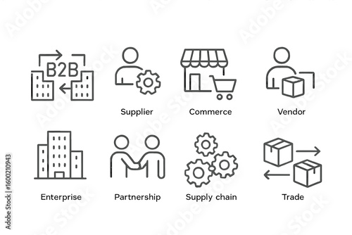 Business to business transactions illustrate the relationships between suppliers, vendors, and the supply chain in commerce