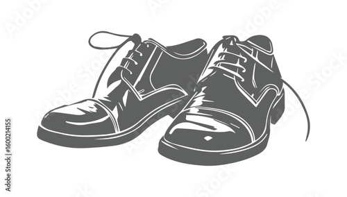 silhouette vector design of a pair of shoes