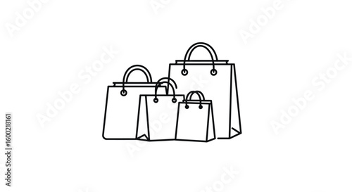 Modern Minimalist Vector Icon Collection for Shopping