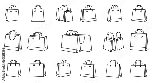 Modern Minimalist Vector Icon Collection for Shopping