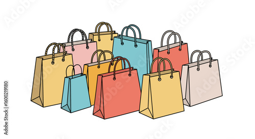 Modern Minimalist Vector Icon Collection for Shopping