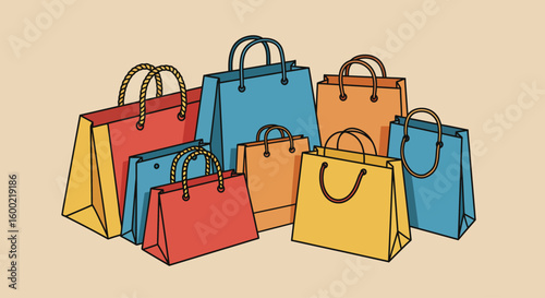 Modern Minimalist Vector Icon Collection for Shopping