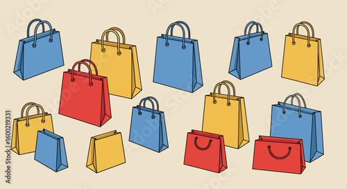 Modern Minimalist Vector Icon Collection for Shopping