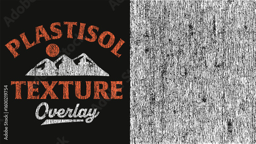 Vector grunge plastisol texture. Distressed, cracked overlay for vintage effects. Perfect for t-shirt graphics.