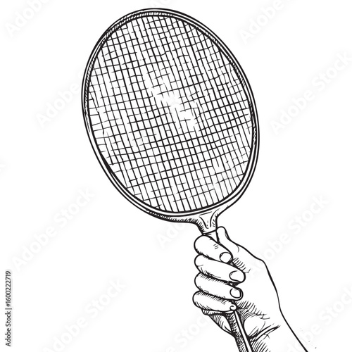 Ready to play badminton on a summer day