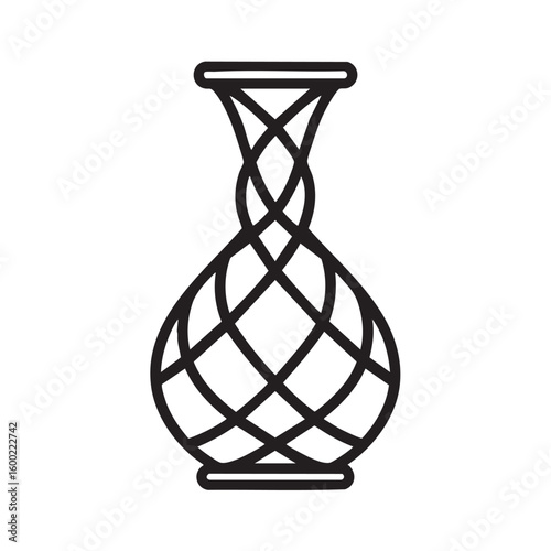 Elegant woven vase design for home decor and interior styling