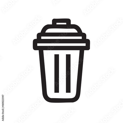 Modern trash bin design for environmental sustainability concept