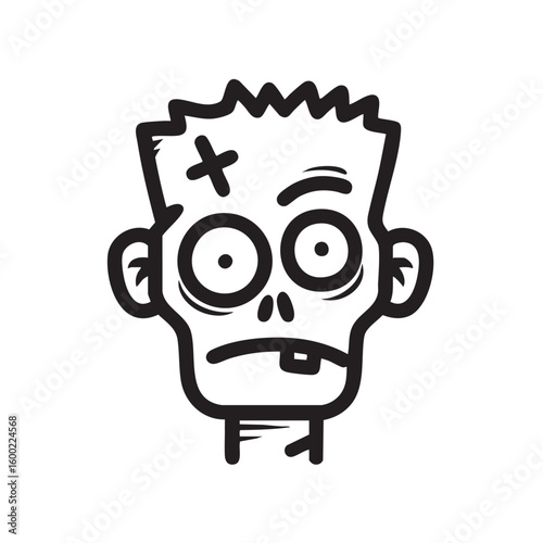 Unique cartoon zombie head design for Halloween decoration ideas