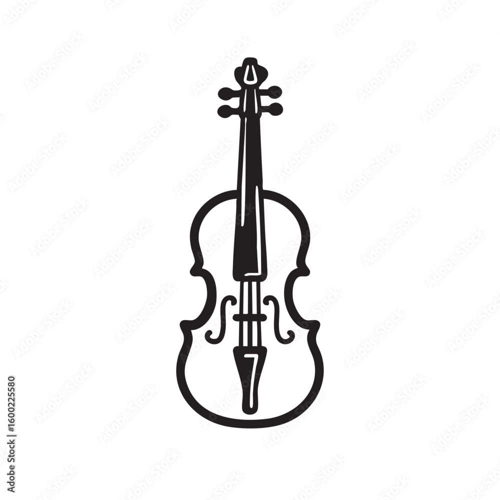 Fototapeta premium Elegant design of a violin for music lovers and enthusiasts