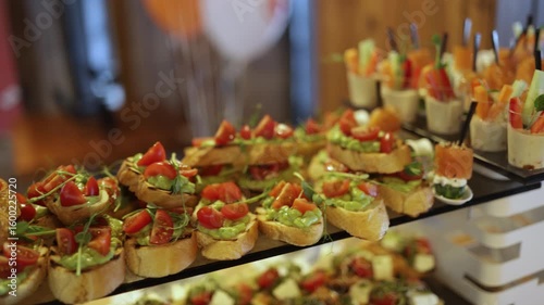 Catering food sandwiches at events depth of field
