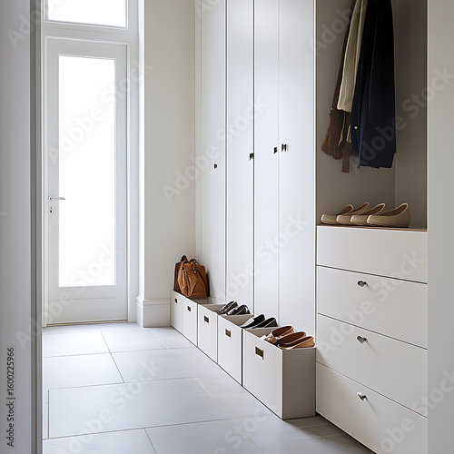 Bright and well-appointed interior with entrance storage