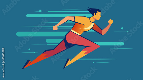 Vector Speed Runner Illustrations – Athletic Motion & Sprinting Graphics