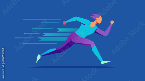 Vector Speed Runner Illustrations – Athletic Motion & Sprinting Graphics