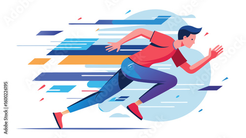 Vector Speed Runner Illustrations – Athletic Motion & Sprinting Graphics