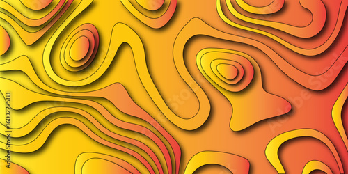 Abstract  Topographic contours map background . Vector geographic contour map. Abstract wave paper curved reliefs background. Black dark topography contour map texture wallpaper.