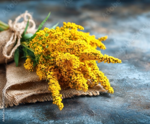 Fresh Goldenrod - Healthy Nutrition, with space for copying