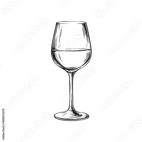 Elegant glass of water on a minimalistic table for refreshment
