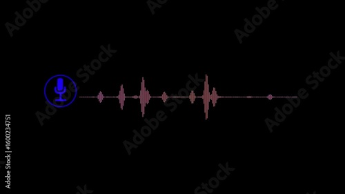 Audio Spectrum Animation with Black Background – Dynamic Music Visualizer. 4k video 