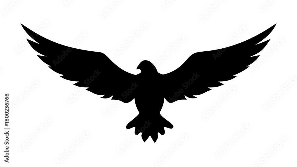 Fototapeta premium Flying Eagle Silhouette Design