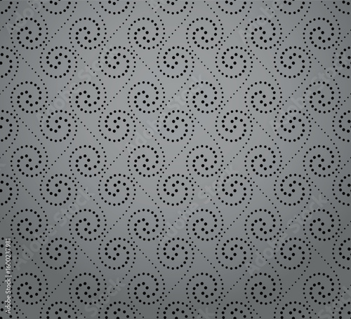 The geometric pattern with wavy lines. Seamless vector background. Gray and black texture. Simple lattice graphic design