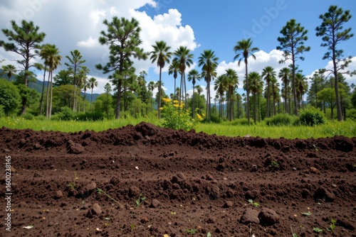 time lapse of carbon content in soil declining as forest cover is removed