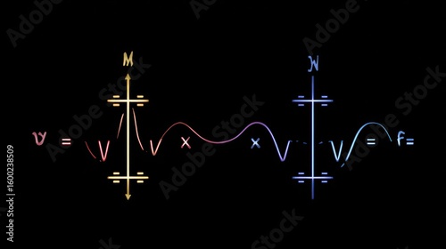 Mathematical formulas and graphs