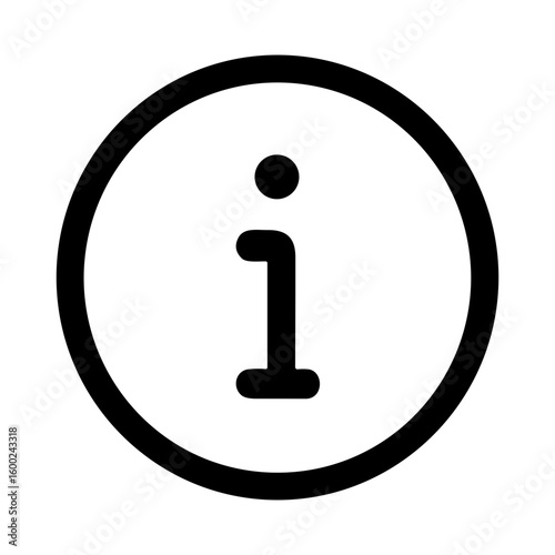 Simple Line Circle Information Sign Graphic Shape Icon Symbol