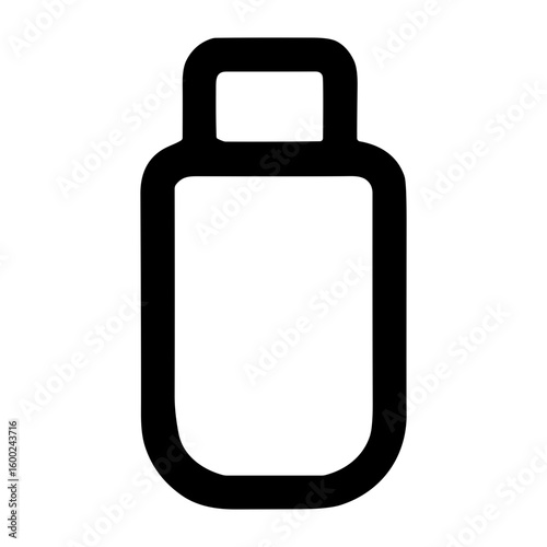 Minimalist Outline Portable USB Flash Drive Memory Stick Icon