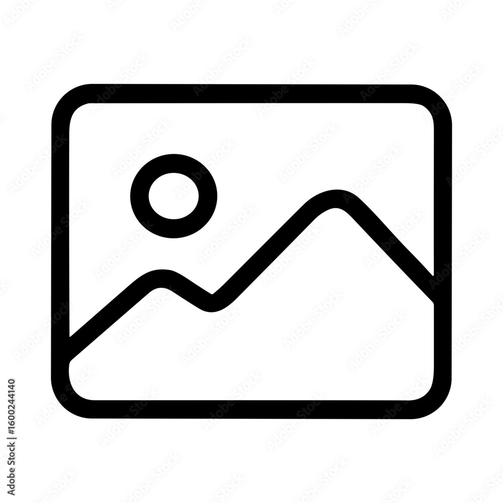 Simple Line Mountain Landscape Sun Nature Symbol Shape Icon Graphic Simple Line Mountain Landscape Sun Nature Symbol Shape Icon Graphic