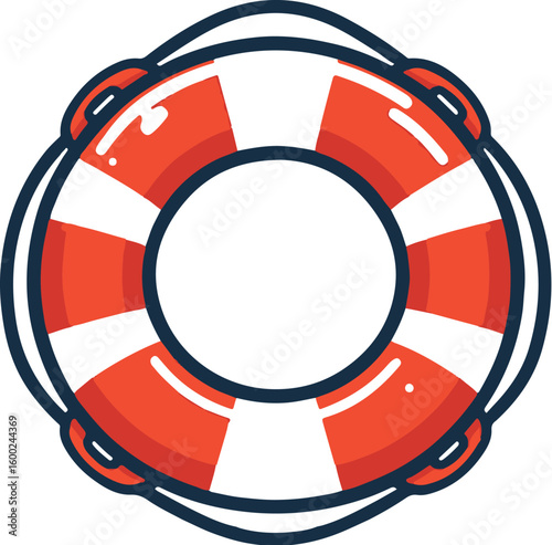 lifebouy swim ring logo icon vector Illustration