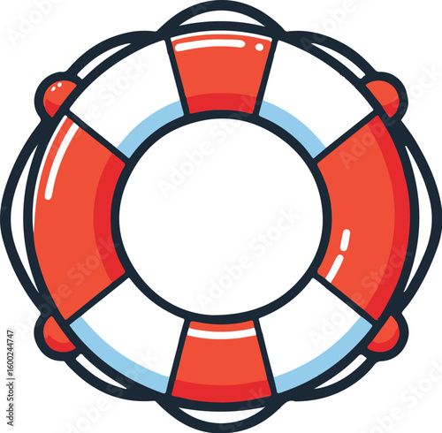 lifebouy swim ring logo icon vector Illustration