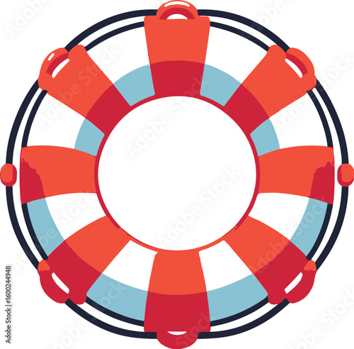lifebouy swim ring logo icon vector Illustration