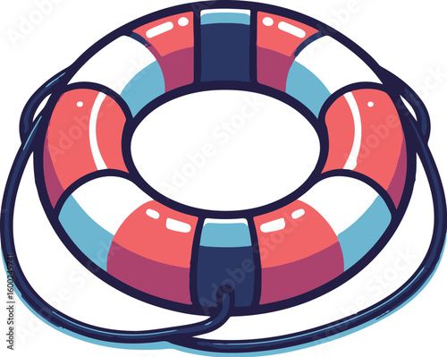 lifebouy swim ring logo icon vector Illustration
