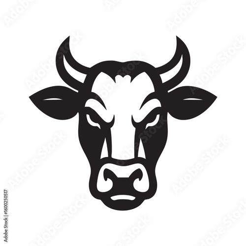 Bull Head Mascot Logo