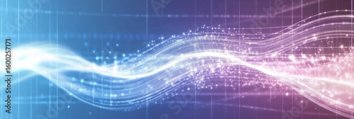 Dynamic abstract background with glowing waves and gradient effects