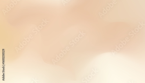 Nude ecru texture. Wavy beige gradient background. Delicate champagne-colored wallpaper in coffee and milk tones. Soft warm pastel background. Vector illustration.