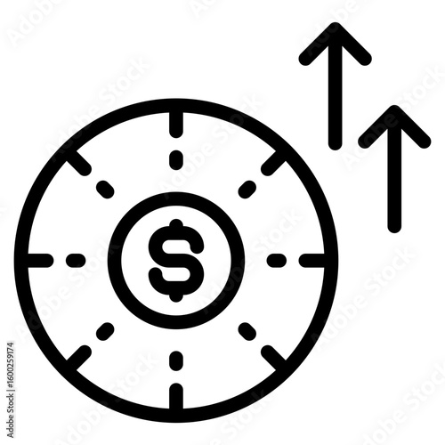 Hight cost icon in vector illustration