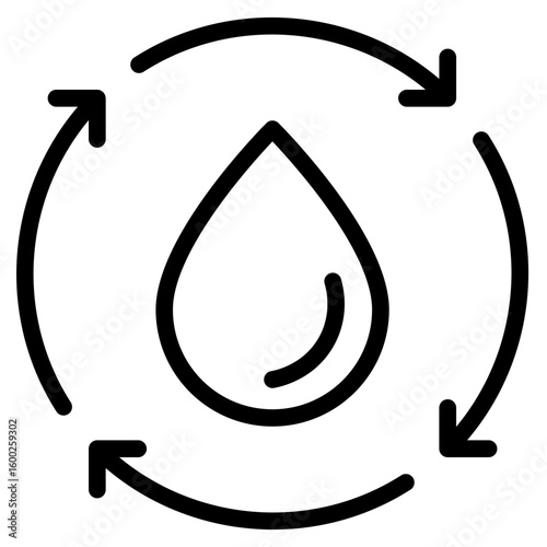 Water treatment icon in vector illustration